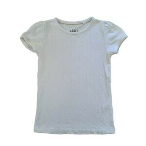 Mini Boden White Pointelle Tee